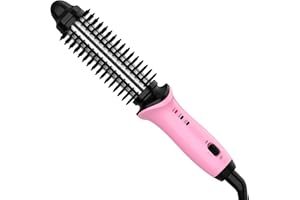 WEEYUM Curling Iron Brush Dual Voltage, Hair Curling Brush Long Barrel Tourmaline Ceramic, Brush Curling Iron 1 Inch Barrel (NOT Include Anti-Scald Bristles)