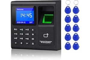 Mucalam Biometric RFID Access Control System RFID Keypad USB Fingerprint System Electronic Time Clock Attendance Machine