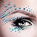 91PCS 5MM/8MM/10MM/12MM Shining Self Adhesive Craft Jewels Flatback Rhinestone Crystal Gems Stickers Eyebrow Eyeshadow Body Eyes Nails Glitter Sticker for Makeup Nightclub Stage Show (Silver)