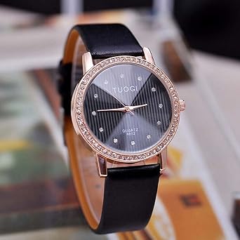 R-Temporizador TUOGI para Mujer de Oro Rosa de Tono, Black ...