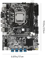 Oikabio B75 Mining Motherboard CPU RAM SSD SATA Cable Thermal Grease 8 USB3.0 view 3