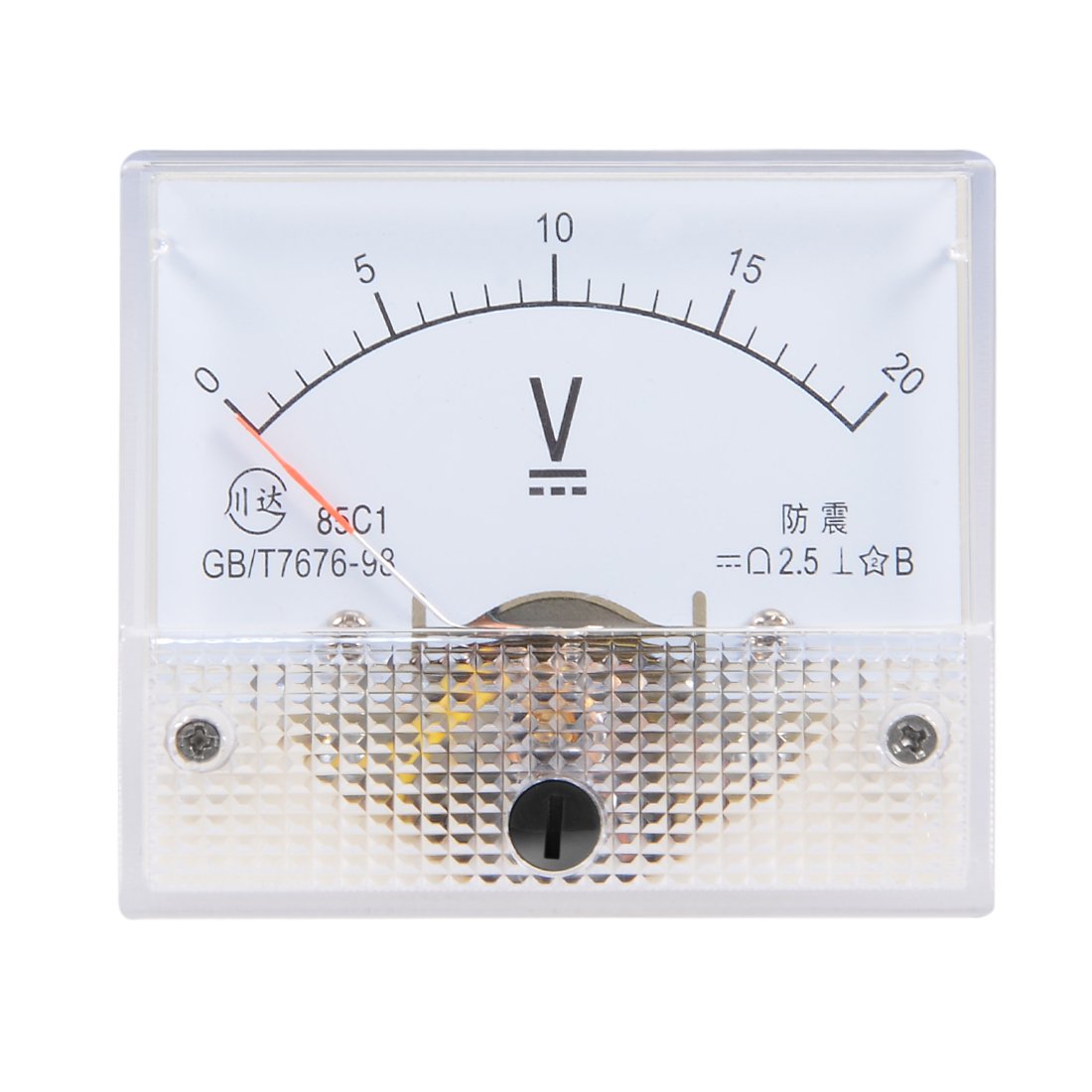 Sourcingmap DC 0-20V Analog Panel Voltage Gauge Volt Meter 85C1 2.5% Error Margin