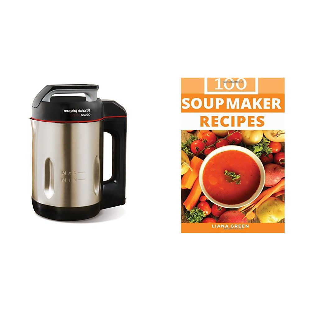 Morphy Richards 501014 Saute and Soup Maker, Brushed Stainless Steel with Soup Maker Recipe Book