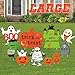 Halloween Decorations Outdoor | 10 Pack Track-or-Treat Corrugate Yard Stake Signs | Large Friendly Halloween Yard/Lawn Decorations