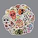 Homyu Stickers Colorful Skull Decals 60-Pcs for Laptops Motorcycle Portable Luggages Ipad Laptops Waterproof Sunlight-Proof
