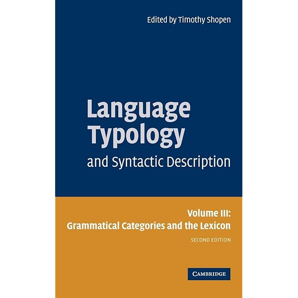 Amazon.com: Language Typology and Syntactic Description: Volume 1