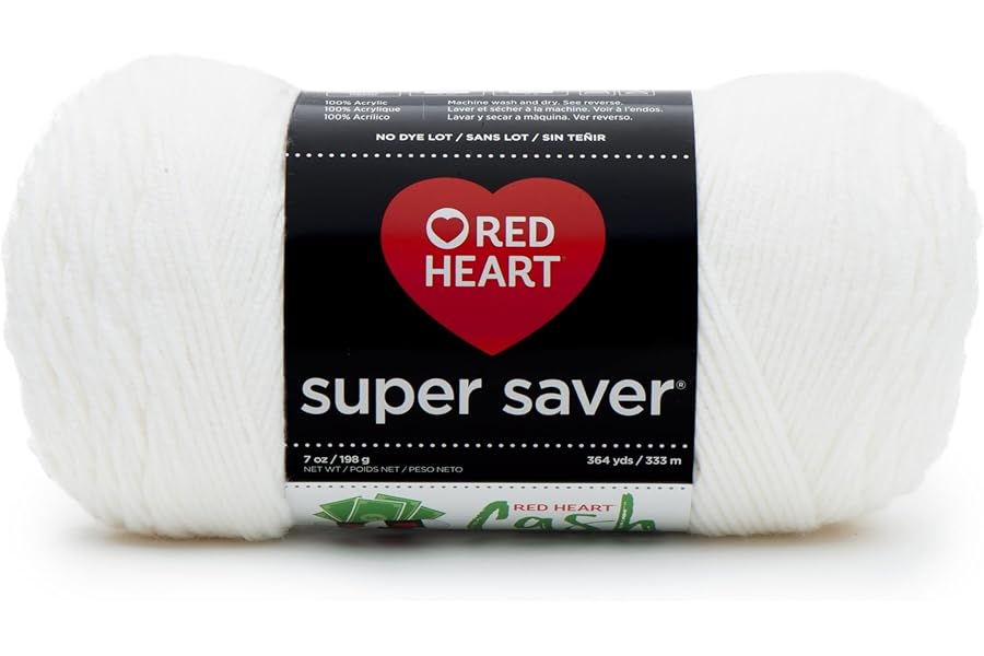 RED HEART Super Saver Yarn, White