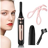 Bntyok Heated Eyelash Curlers Fast Heat up Within 10s Rechargeable Electric Eyelash Curler withMini Lash Curler with LED Display-Black-3