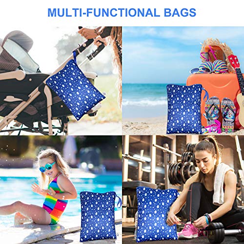 Washable and Reusable Wet Bag, Diaper Bag, Water Resistant Swimming Bag, Travel Toiletries Pouch, Yoga Gym Bag, Penguins, 1 Pcse 12.6'' x 16.5'' - Thumbnail 3