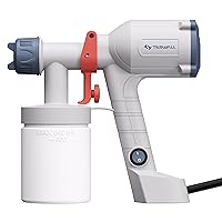 Tilswall HVLP Paint Sprayer, Upgraded Ultra-Light Electric Spray Gun with 20 fl oz Detachable Cup, 2 Nozzles & 3 Patterns, Perfect for Furniture, Cabinets, Fence, Walls, Doors, Garden & DIY, White