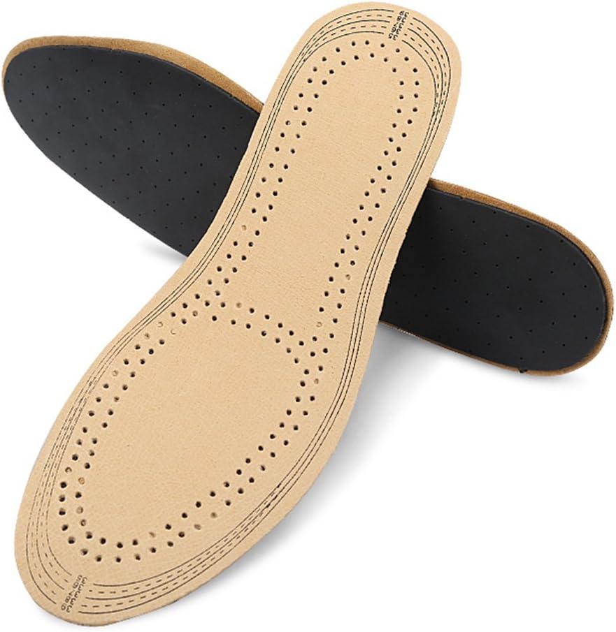 Ultra Thin Leather Insoles for Women and Men Instantly Absorb Sweat Replacement Shoe Inserts Shoes Insole Pads Cutable Design, Size S - Image 4