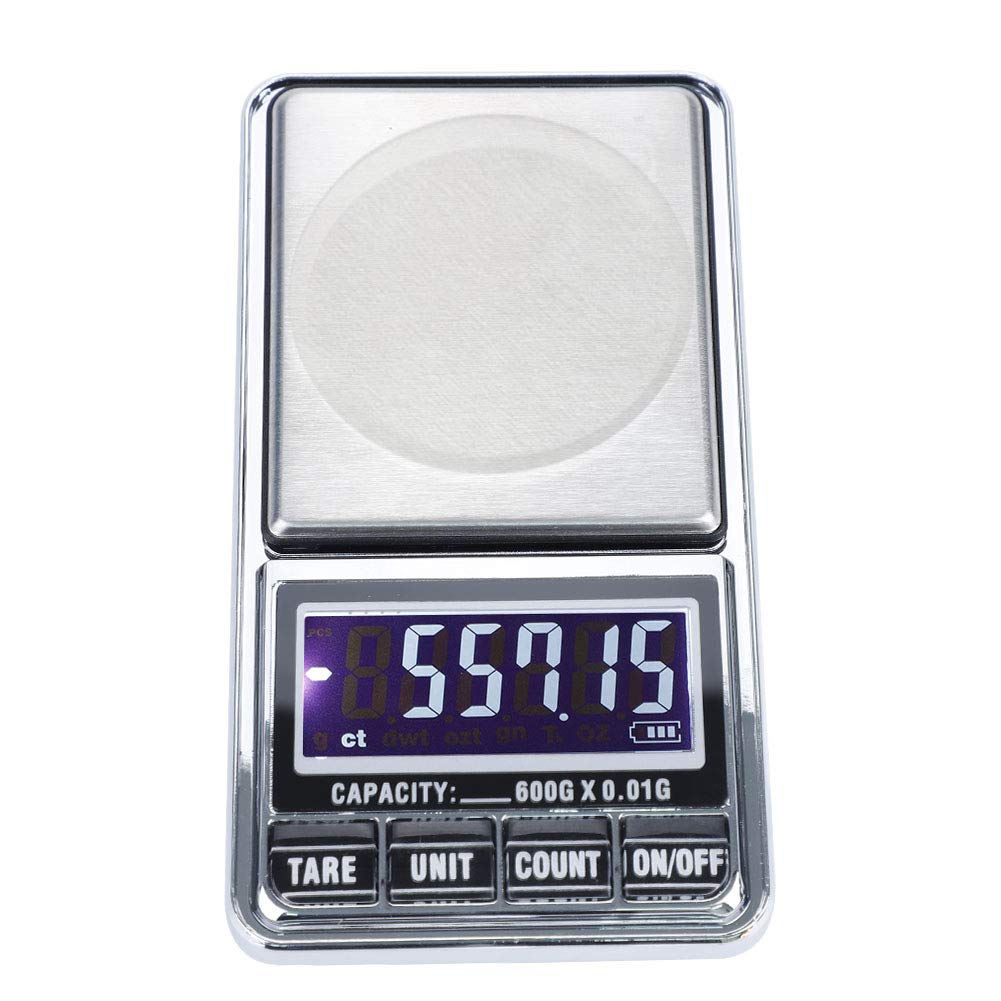 USB High Accuracy Balance Scale Digital LCD Display Electronic Weight Gram Balance Lab Laboratory Scientific Scale(600g/0.01g)