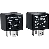 YiePhiot 2 Pack Car Relay 4 Pin 12V 40 Amp | Car Relay Switch Auto Switches and Starters, 40 Amp Relay, Model No : JD2912-1H-12VDC 40A 14VDC