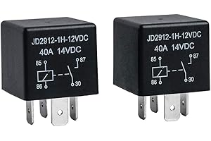 YiePhiot 2 Pack Car Relay 4 Pin 12V 40 Amp Model No : JD2912-1H-12VDC 40A 14VDC, Car Relay Switch Auto Switches & Starters