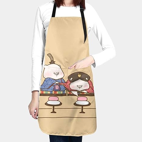 Amazon エプロン ともだちはくま エプロン ショート丈 H型 防水 着脱簡単 ポケット付き 動きやすい 首掛け アニメ キャラクター 男性用 女性用 仕事用 家庭用 おしゃれ エプロン オンライン通販