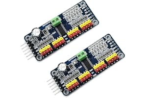 Kiro&Seeu 2PCS PCA9685 PWM Servo Motor Driver I2C IIC Module 12-bit 16 Channel Compatible with Servo Ar-duino Robot, (CA9685-16CH-MD-2P)