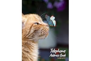 Telephone Address Book: Large Print Telephone Address Books With Tabs Printed | A-Z Alphabetical Index Easy To Find Contacts 