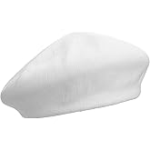 KESYOO Summer Beret Hats for Women Straw Beret Hats Artist Painter Hat Visor Beret White, Medium