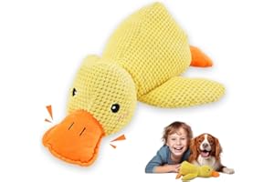 Mucpad Duck Dog Toys,2026 New Calming Toy for Dogs,Dog Toys for Aggressive Chewers,Indestructible Toy for Large Small Dogs,Durable Stuffed Dog Puppy Toys (Yellow, Small)