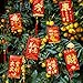 50 Set Chinese New Year Decorations Chinese Couplets Poem Scrolls Spring Chunlian Duilian FU Sticker Red Hong Bao Lanterns Chinese Character Paper Cutting Fu Ornament for Lunar Year of The Ox 2021