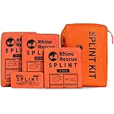 RHINO RESCUE First Aid Splint 36" X 4.3" Orange-Gray, Keep Bones in Position (4, Splint Bundle)