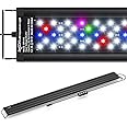 SEAOURA Led Aquarium Light for Plants-Full Spectrum Fish Tank Light with Timer Auto On/Off, 36-42 Inch, Adjustable Brightness, White Blue Red Green Pink LEDs with Extendable Brackets for Freshwater