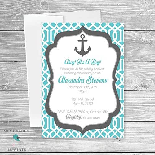 Nautical Baby Shower Invitation Boy Baby Shower