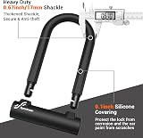 Sportneer 17mm Heavy Duty D Lock with Mounting Bracket and Keys view 2