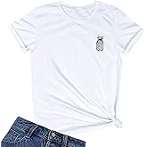 YITAN Women Cute Graphic T Shirts Teen Girls Summer Funny Tops