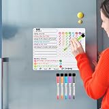 DODUOS 3 Magnetic Kids Chore Charts w/ 6 Markers Reusable Responsibility view 6