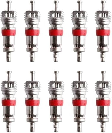 Amazon 車のすべての種類に適した10個入りタイヤバルブコアは 300psi圧力亜鉛合金材料腐食に耐えることができ オートバイ用タイヤの自転車 タイヤ交換部品 エアバルブキャップ 車 バイク