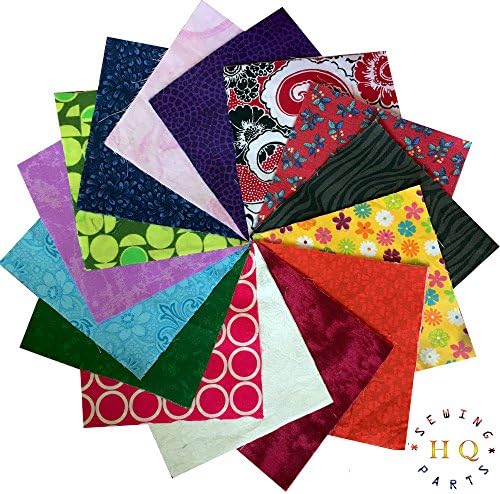 30x MULTICOLOURED MIXED Patchwork SQUARES CHARM PACK Bundle Pack - 5"x5"inches - 100% COTTON Quilting Fabric