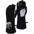 TOPDC Welding Gloves 14 Inches Fire/Heat Resistant Leather For Mig,Tig,Stick,Forge,BBQ,Grill, Fireplace,Wood Stove, Furnace,P