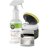 MB Stone Care MB-22 Marble Polish and Countertop Polishing Kit - Cleaner and Polish Powder for Calcite based stones Marble, Limestone, Travertine and Terrazzo - Countertop Restorer with Drill Pad