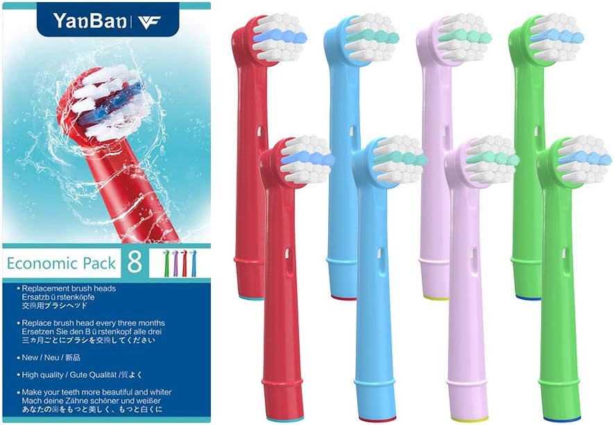 WuYan kids Toothbrush Heads for Oral B Electric Toothbrush Replacement Brush Heads for Braun Electric Toothbrush Fit EB10 D12 D10 DB4510K D100K