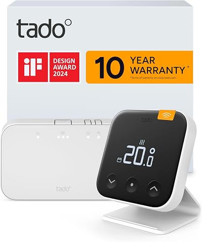tado Wireless Smart Thermostat X Starter Kit with Bridge X and Stand