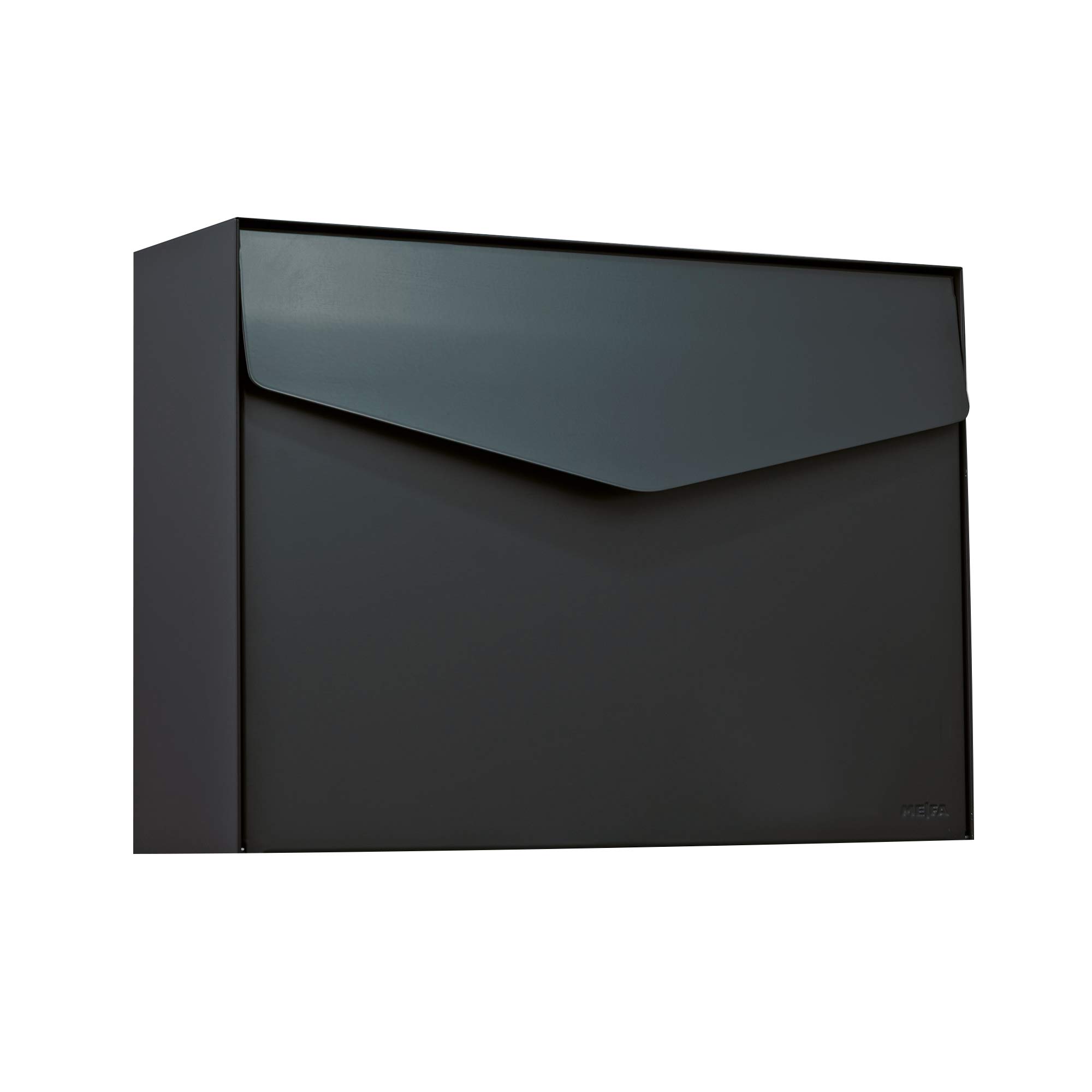 ME-FA MEFA Letter 112 Letter Box (Colour Anthracite Grey, Postbox with Security Lock, Designer Letterbox, Size 312 x 430 x 128 mm) 112820M