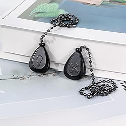 Dotlite Black Ceiling Fan Pull Chain, 4Pcs 12