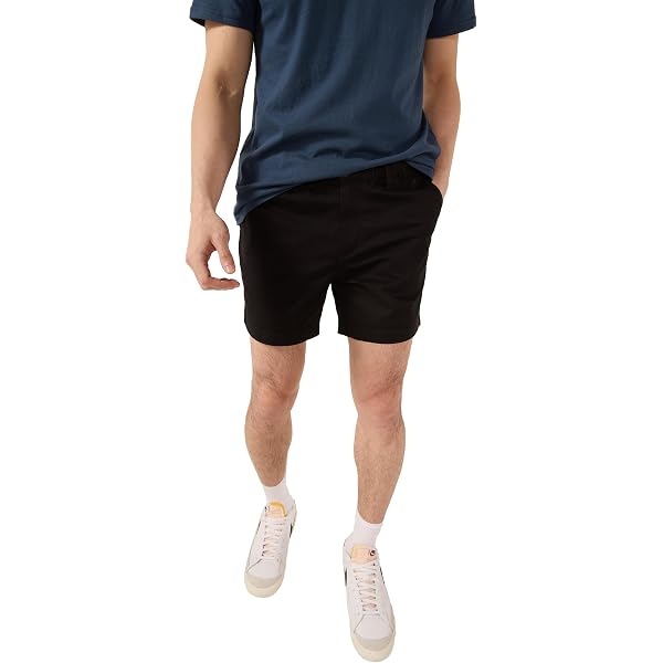Meripex Apparel Mens 5.5\" Inseam Elastic-Waist Shorts 4-Way Stretch
