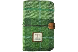 Harris Tweed A6 Notebook Binder 6 Ring Planner, Wool Fabric Refillable Budget Binder,A6 Refill Paper and Planner Inserts,Jour