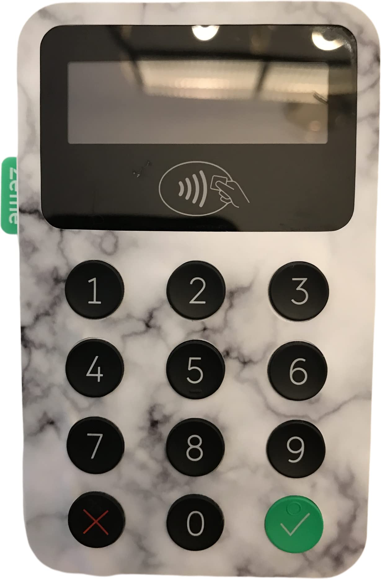 iZettle Card Reader 1 & 2 Custom Front Skin - Personalise Your Card Reader (White Marble)