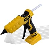 100W Cordless Hot Glue Gun Compatible with Dewalt 20V MAX Battery | Tool Only, High Temp Electric Power Glue Gun, 20PCS Full Size Glue Sticks for Arts Crafts DIY Christmas Decor Pdr Repair