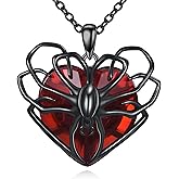 LUHE Bat/Spider/Black Cat Necklace for Women Sterling Silver Bat/Spider/Black Cat Pendant Jewelry Gifts for Women