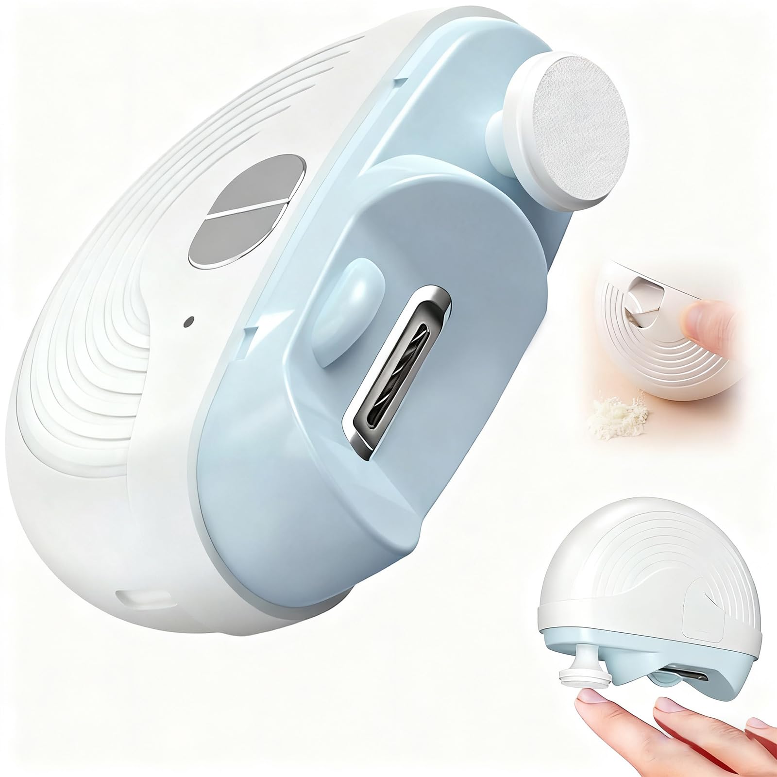 Photo 1 of 3 Speeds Strong Power Automatic Nails Clipper with Polisher, LED Light, Rechargeable Clippers for Thick Fingernails