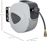 DURHAND Retractable Air Hose Reel 10m Wall Mount 3/8" BSP 4.5mm Grey view 7