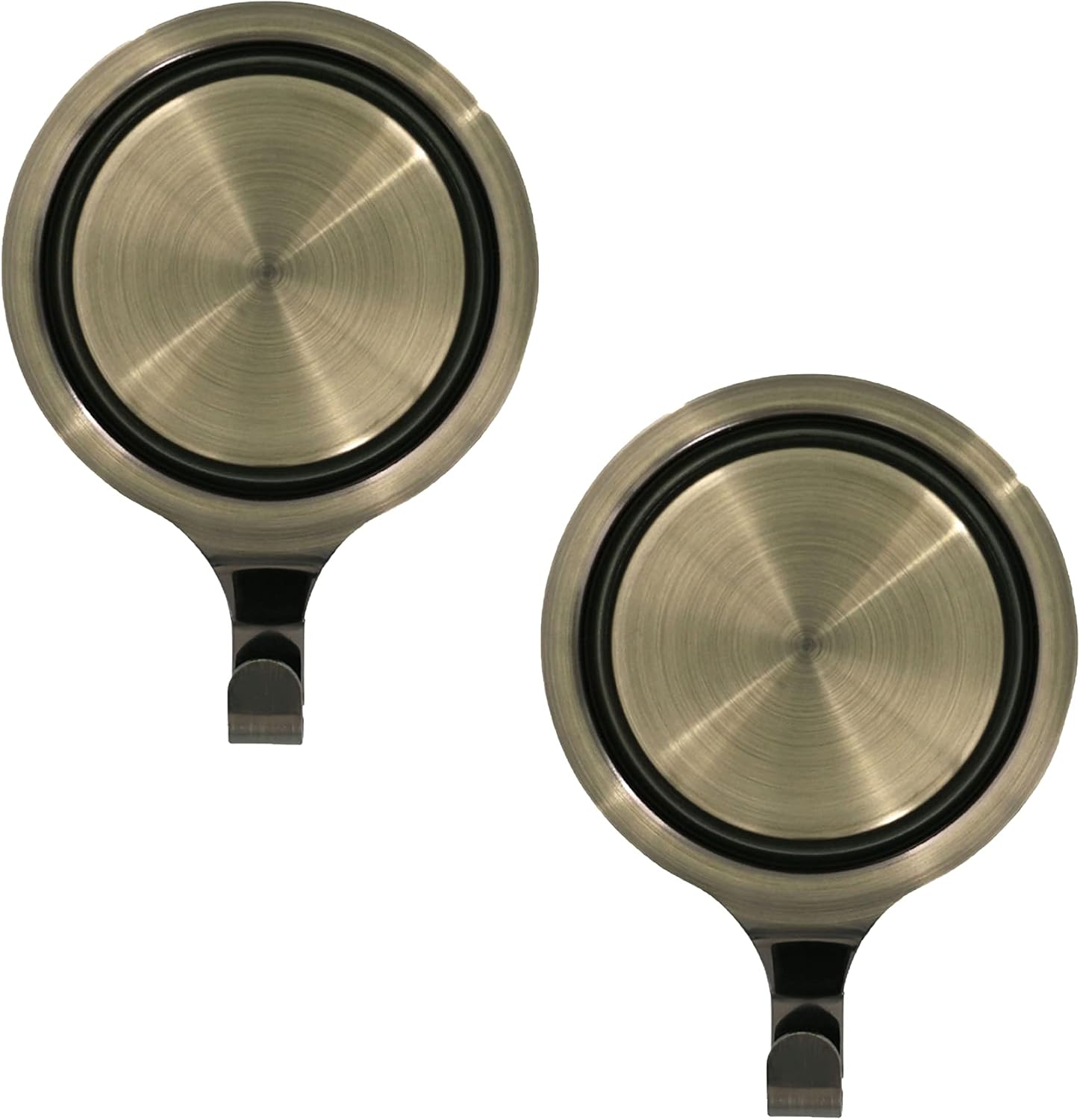 Wreath Hangers - Haute Decor Attract Pinch-Free Magnetic Wreath Hanger (Antique Brass) - Set of 2 Magnets - for use on 1 Single-Pane Glass Door/Window or 2 Metal Doors/Surfaces