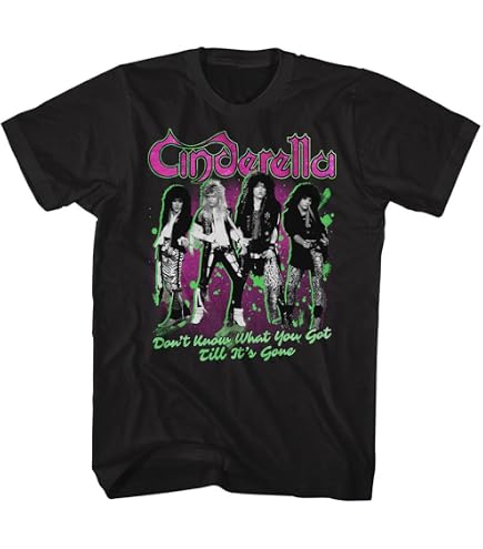 Amazon.com: Cinderella Band Night Songs '86 Mens White Short