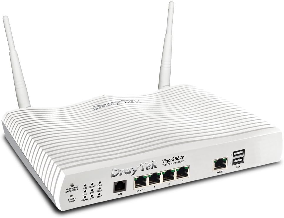 DrayTek Vigor 2862n Router VDSL2 ADSL 3G/4G Ethernet 400Mb/s Firewall MU-MIMO