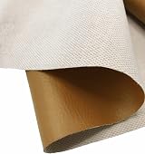 A-Express Grained Faux Leather Fabric Waterproof 5m Beige 140cm Wide view 4