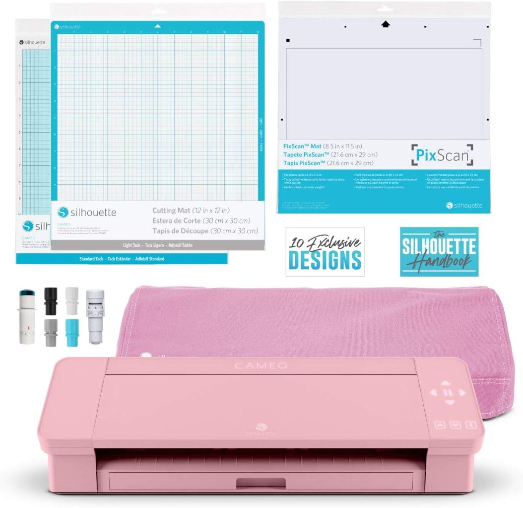 Silhouette Cameo 4 Craft Bundle Sticker Sample Pack Pink Edition Sketch